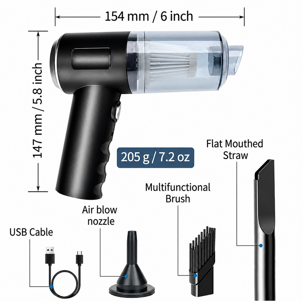 3-in-1 Cordless Handheld Car &amp; Home Vacuum Cleaner